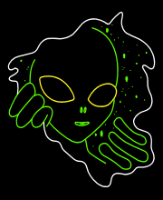 Alien looking in