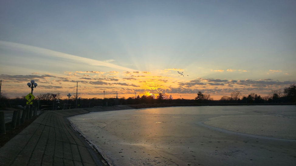 Sunset at Miller Park Lake. By Zack Campbell
