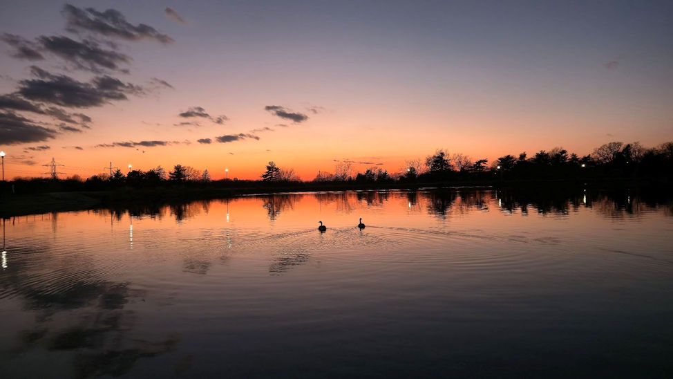 Sunset at Miller Park Lake. By Zack Campbell